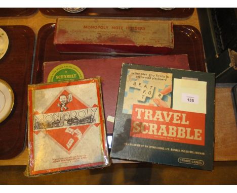 Vintage Monopoly and Scrabble