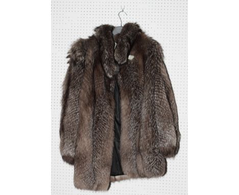 A lady's silver fox(?) fur short jacket