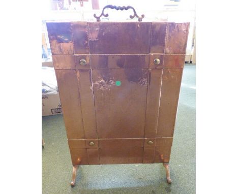 ARTS & CRAFTS FIRESCREEN. Copper Arts and Crafts firescreen  46x70cm