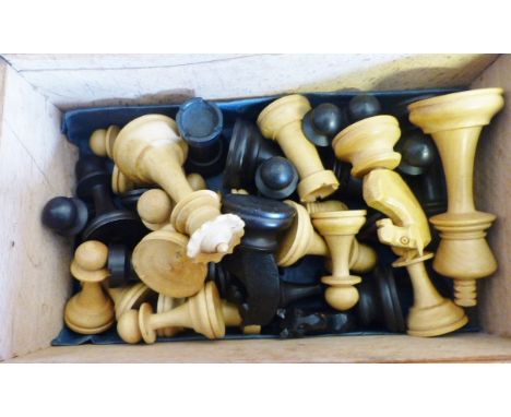 STAUNTON CHESS SET. Complete hand carved  Staunton chess set in wooden box
