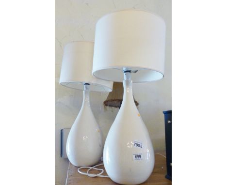 THREE LAMPS. Two ceramic based lamps plus one other