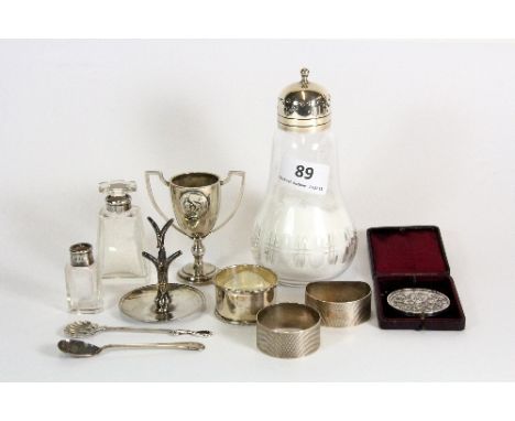 A quantity of hallmarked silver items