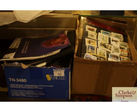 Two boxes containing a large quantity of various First Day covers and loose stamps 