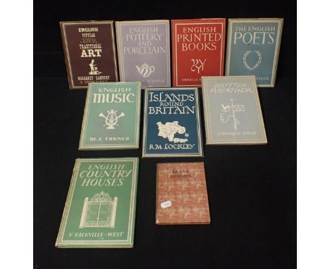 BRITAIN IN PICTURES a collection of eight titles , including Cecilia Sempill English Pottery and Porcelain and Enid Marx Engl