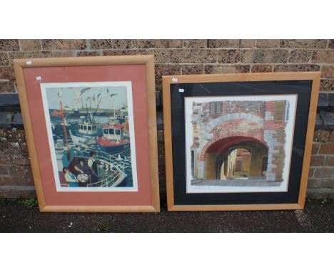 GERARD MORGAN-GRENVILLE, MONTEMERANO, ITALY watercolour.1998, 76 x 76 cms, with The Basin, Orkney, lithograph, no. 17/50 Prov