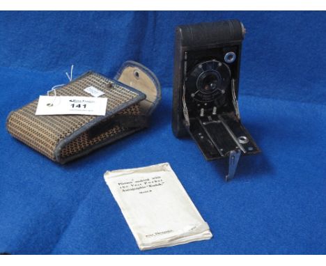 Eastman Kodak company vest pocket Kodak model B folding repro graphic camera, together with instruction booklet and fabric ca