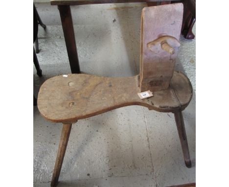 Late 19th/early 20th Century cobbler's bench with wooden adjustable vice.