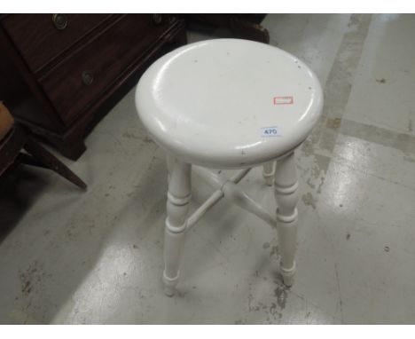 A traditional painted stool