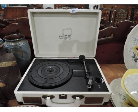 A portable record player