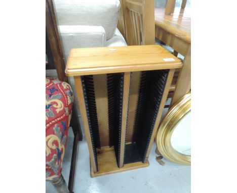 A modern pine CD rack