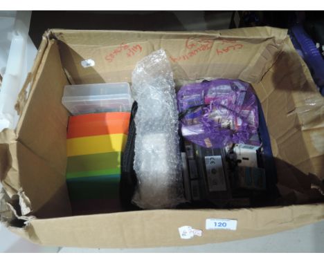 A box of Crafter's oven bake clay and tools etc  