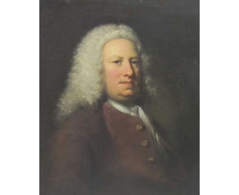 Circle of Arthur Pond.(1701-1758). Portrait of a Gentleman, traditionally identified as Thomas Giles Loder (1705-1744) of Haz