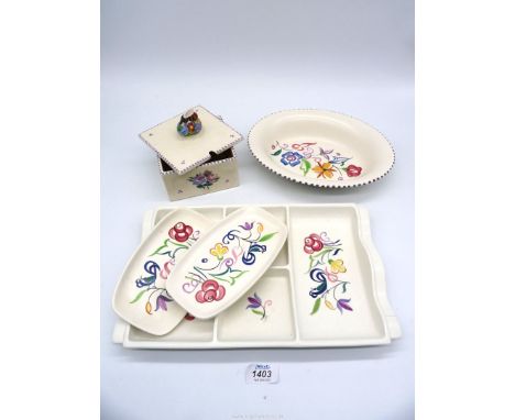 Poole Pottery to include honey pot with bee lid.