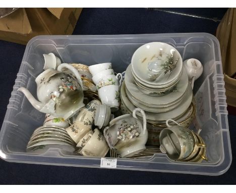 COPELAND SPODE LYON PART DINNER SERVICE, along with other tea china including Roslyn, Hammersley and Japanese eggshell tea wa