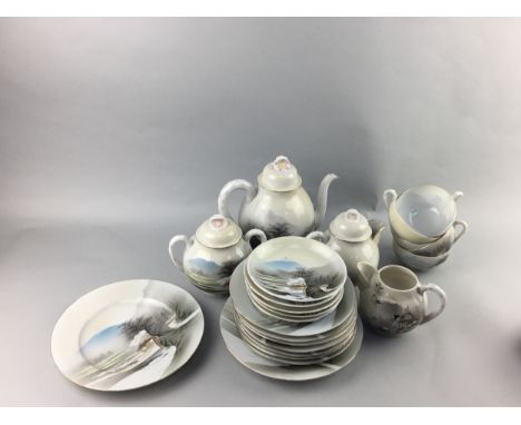 JAPANESE EGGSHELL PART TEA SERVICE, along with another
