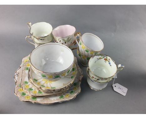 ROSYLN PART TEA SERVICE, with floral and gilt decoration, along with other tea ware including a Royal Albert 'Braemar' part t