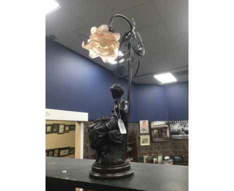 ART NOUVEAU STYLE FIGURAL TABLE LAMP