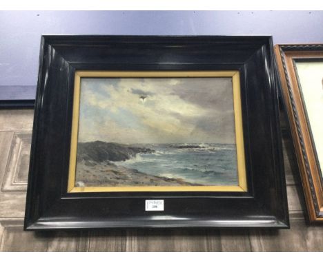 R. RUSSELL MCNEE A SEASCAPE Oil on canvas, signed lower left, 25cm x 35cm, framed