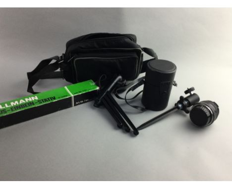 LOT OF CAMERA ACCESSORIES, including some small lenses, camera cases, small tripods, filters etc