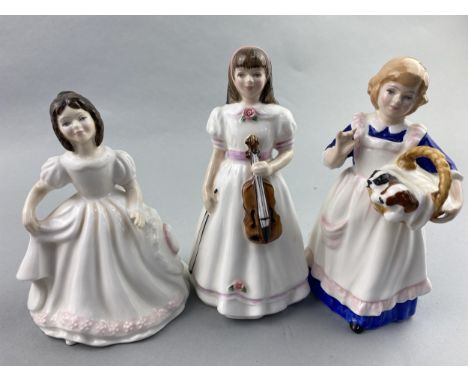 ROYAL DOULTON FIGURE OF 'FRAGRANCE', HN 3250, 9cm high, along with another seven other Royal Doulton figures including 'Top '