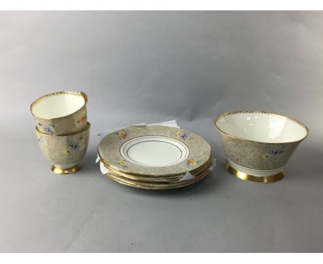 TUSCAN PART TEA SERVICE, decorated with floral sprays