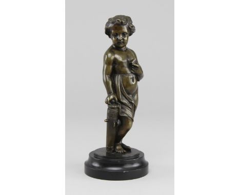 Clodion, Claude-Michel (Nancy 1738 - 1814 Paris) nach oder in der Art vonFigur "Allegorie der Bildhauerei", Bronze gegossen, 