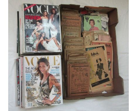 A quantity of vintage Butterick dress and other patterns, a quantity of Butterick Fashion News publications, all dating from 