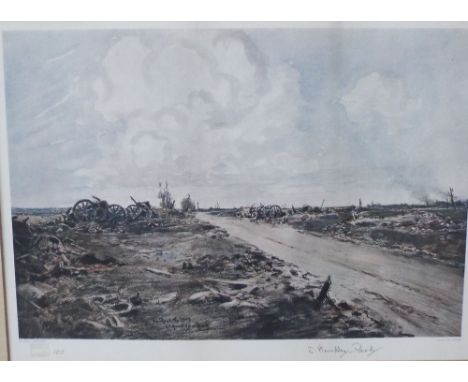 Captain Edward Handley-Read (British 1870-1935) - Scenes at Loos showing First World War destruction (pair), signed coloured 