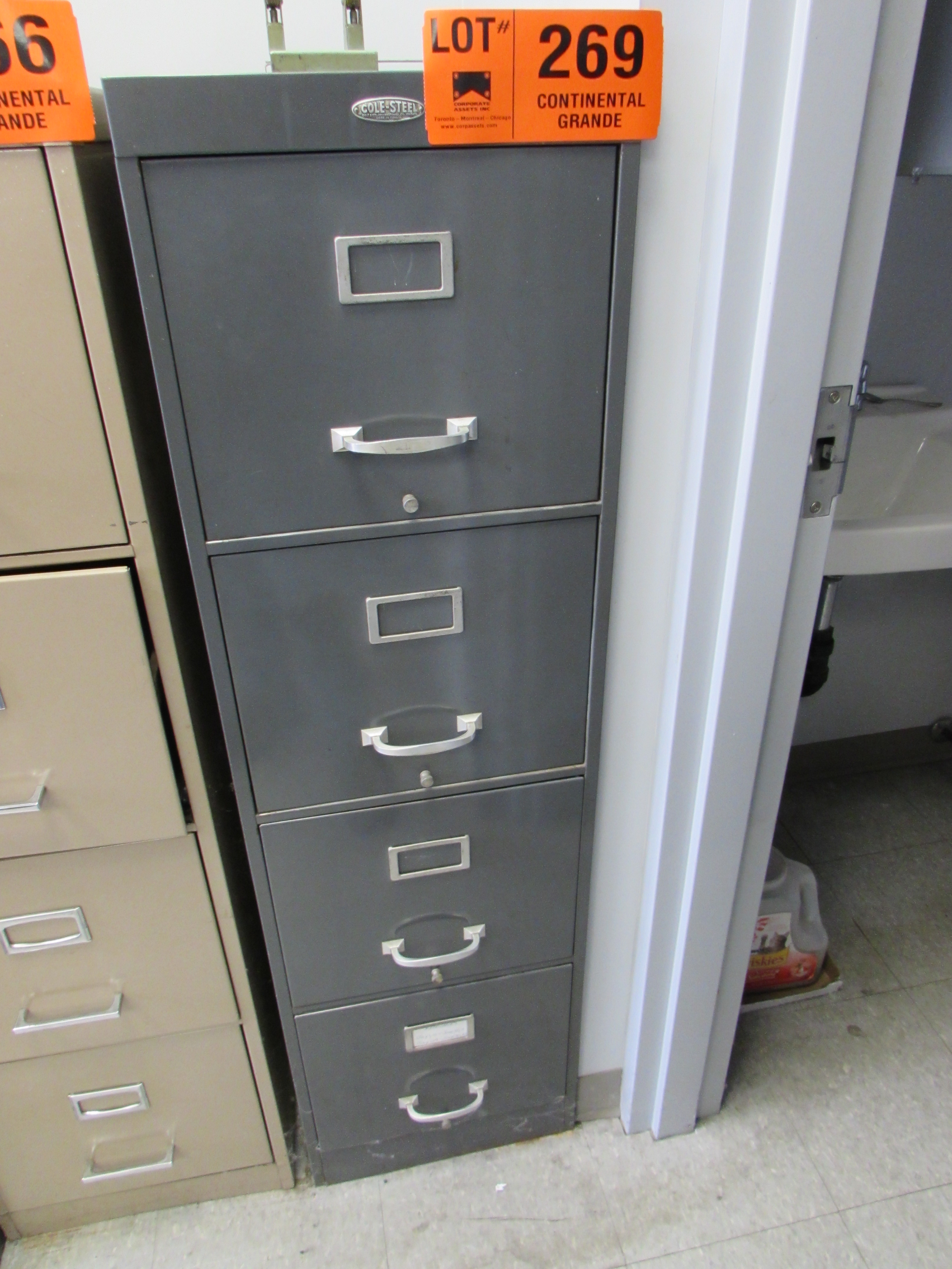 COLESTEEL LETTER SIZE 4DRAWER VERTICAL FILE