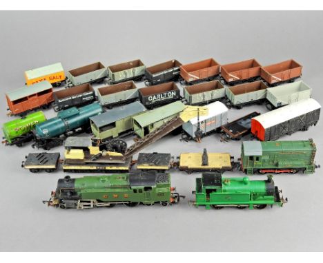 Wrenn W2220 OO 2-6-4 GWR Tank Engine, Wrenn BR Green Class 08 Diesel Shunter, Hornby Dublo BR 0-6-0 Steam Tank Engine, Hornby