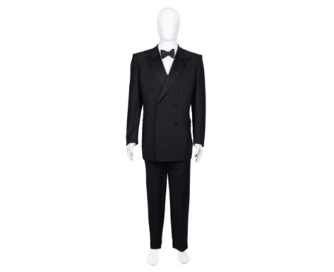 A Francesco Smalto double breasted dinner suit for Sir Roger MooreLabelled with name 'Mr Moore Roger' and dated '7.10.99', wi