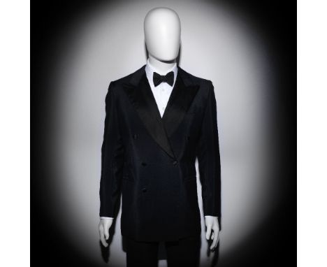 A double-breasted mohair dinner suit reputedly by Angelo Roma and believed to have been made for Sir Roger Moore in The Spy W