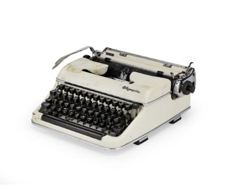 Sir Roger Moore's Olympia SM3 DeLuxe typewriterCirca 1958Serial no. 1208776 engraved to the base, by Olympia, with OLYMPIA RE