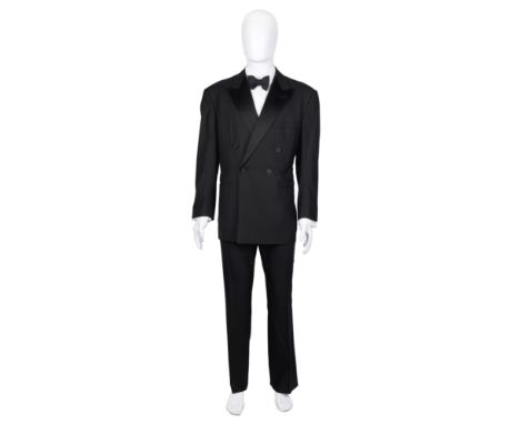 A Douglas Hayward bespoke double breasted dinner suit for Sir Roger MooreLabelled 'Hayward, 95 Mount Street, London W1Y 5HG, 