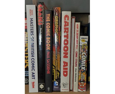 Comic-Books and Comic-Art - a group of eight related hardback books, first editions, first printings, includes, ROACH (David)