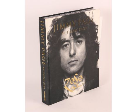 Jimmy Page by Jimmy Page. Zosa, hand-stamped by Page with protection sheet over ink stamp. Genesis Publication 2014. In origi