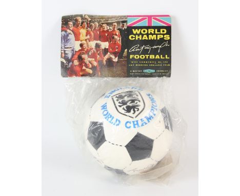 1966 Mettoy World Cup souvenir football with facsimile signatures of the England cup winning team within manufacturer's seale