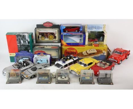 Model / Toy vehicle collection. Ecto 1 Ghostbusters by ERTL, Buick Yellow Taxi by Mira, Pick Up Truck by Mira, programmable c