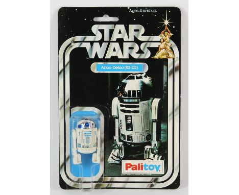 Star Wars Palitoy Artoo-Detoo R2-D2 figure. 1977. Condition Report:  Some surface paper tearing around blister, light wear to