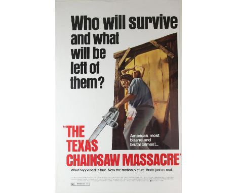 The Texas Chainsaw Massacre (1974) US One Sheet film poster, flat and framed, 27 x 41 inches. 