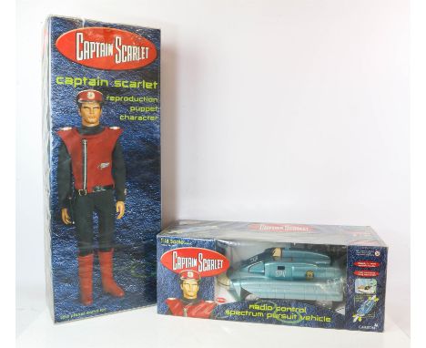 Captain Scarlet - Large reproduction puppet character by This Planet Earth from 2004, number 70 and boxed, with a Radio Contr