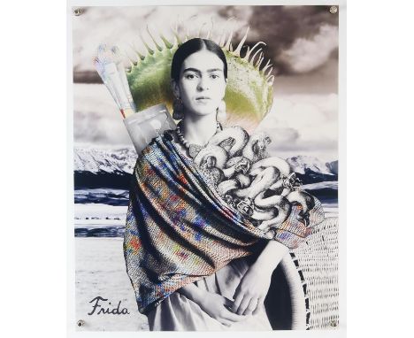 Portrait print of Frida Kahlo - approx. 46x56cm. 
