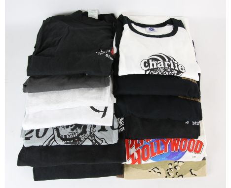 Film Crew T-Shirts  a group of fourteen, mostly unworn, includes, Pirates of the Caribbean Remotes Louma 2 Strada Technocrane