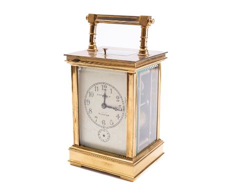 Couaillet Frères, France, a Victorian Anglaise carriage clock the eight-day duration movement having a platform cylinder esca