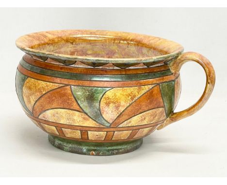 An early 20th century chamber pot/ planter. Signed ‘H Rhead’. 28x23x14cm 
