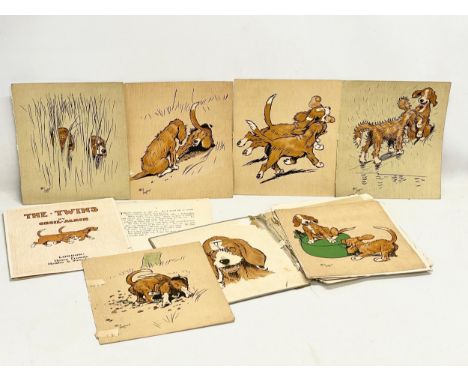 An early 20th century ‘The Twins’ print book by Cecil Aldin. 