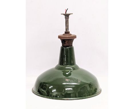 A large vintage industrial light fitting. 39x47cm 