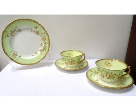 EDWARDIAN PART CHINA TEA SERVICEby William Adderley & Co., 'Spray No.43', with gilt and floral decoration, comprising five cu