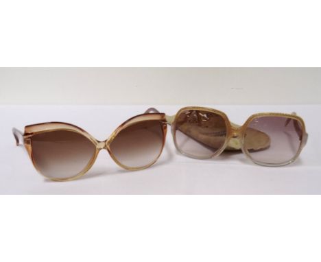 PAIR OF VINTAGE 'YVES SAINT LAURENT' LADY'S SUNGLASSESwith logo to legs, together with a pair of period lady's sunglasses wit
