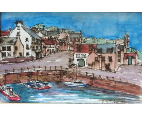 R McCABE"Crail Harbour", watercolour, signed and dated '97, 18.3cm x 28.3cm